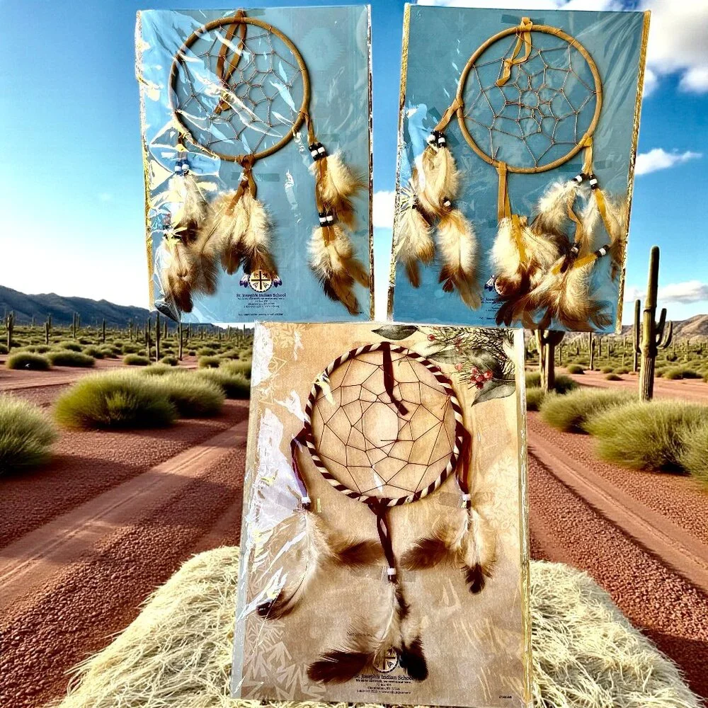 Lakota Sioux Dream Catchers Authentic St. Joseph's Indian School Lot of 3 NEW